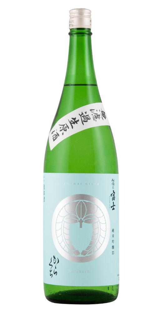 松嶺の冨士 家紋ラベル 純米吟醸 からくち 無濾過生原酒 全体画像